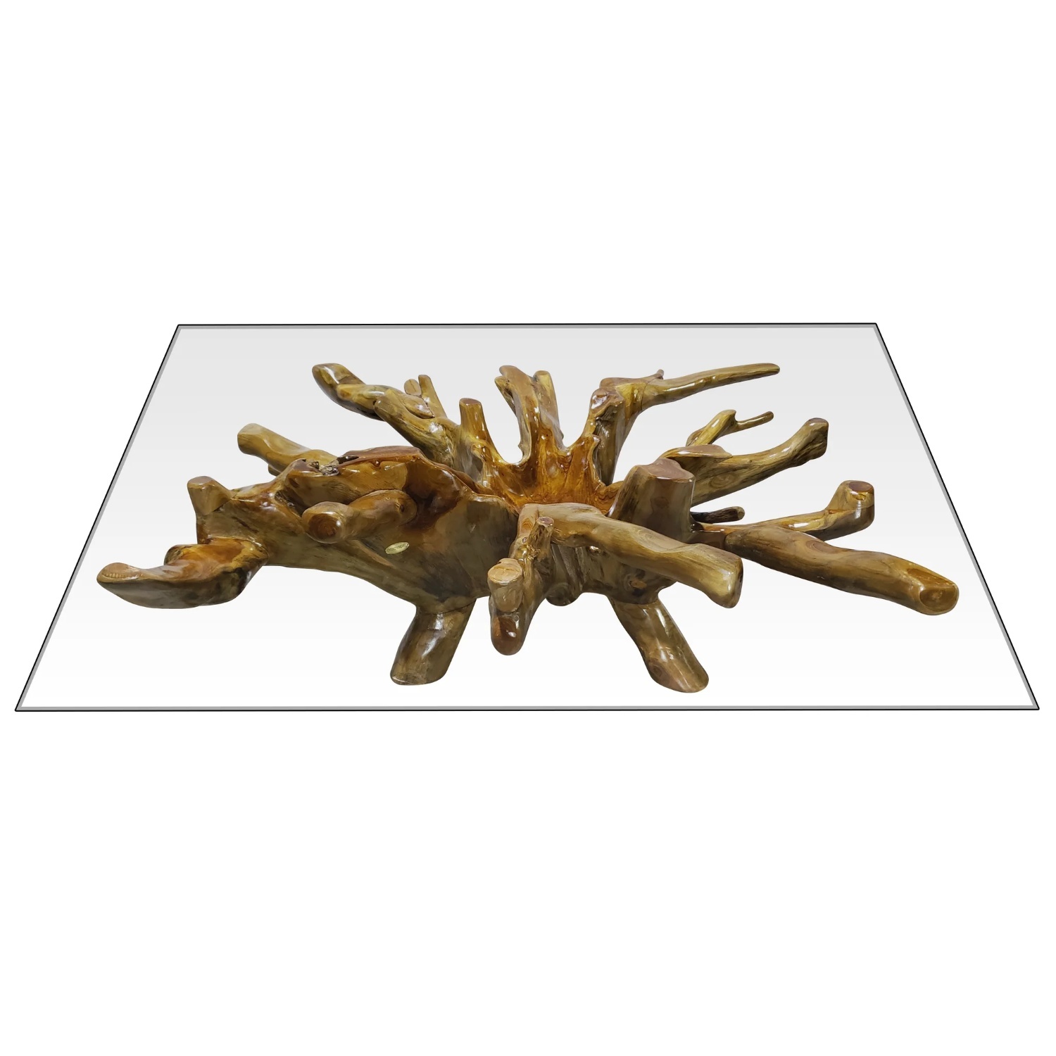 Light Brown Wood Coffee Table - image-4