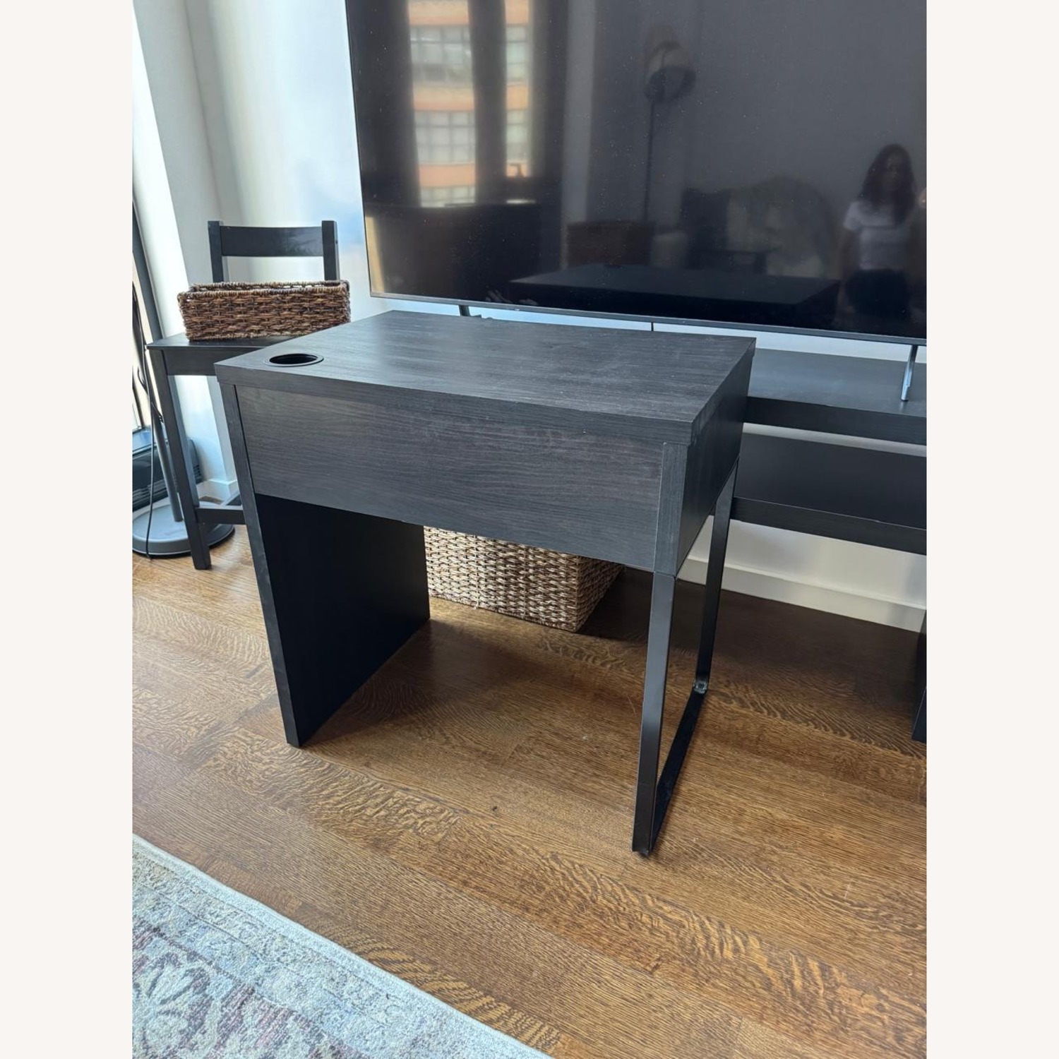 IKEA Micke Black Wood Desk - image-2