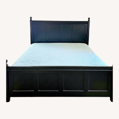 Used Restoration Hardware Blaine Black King Sized Bedframe for sale on AptDeco