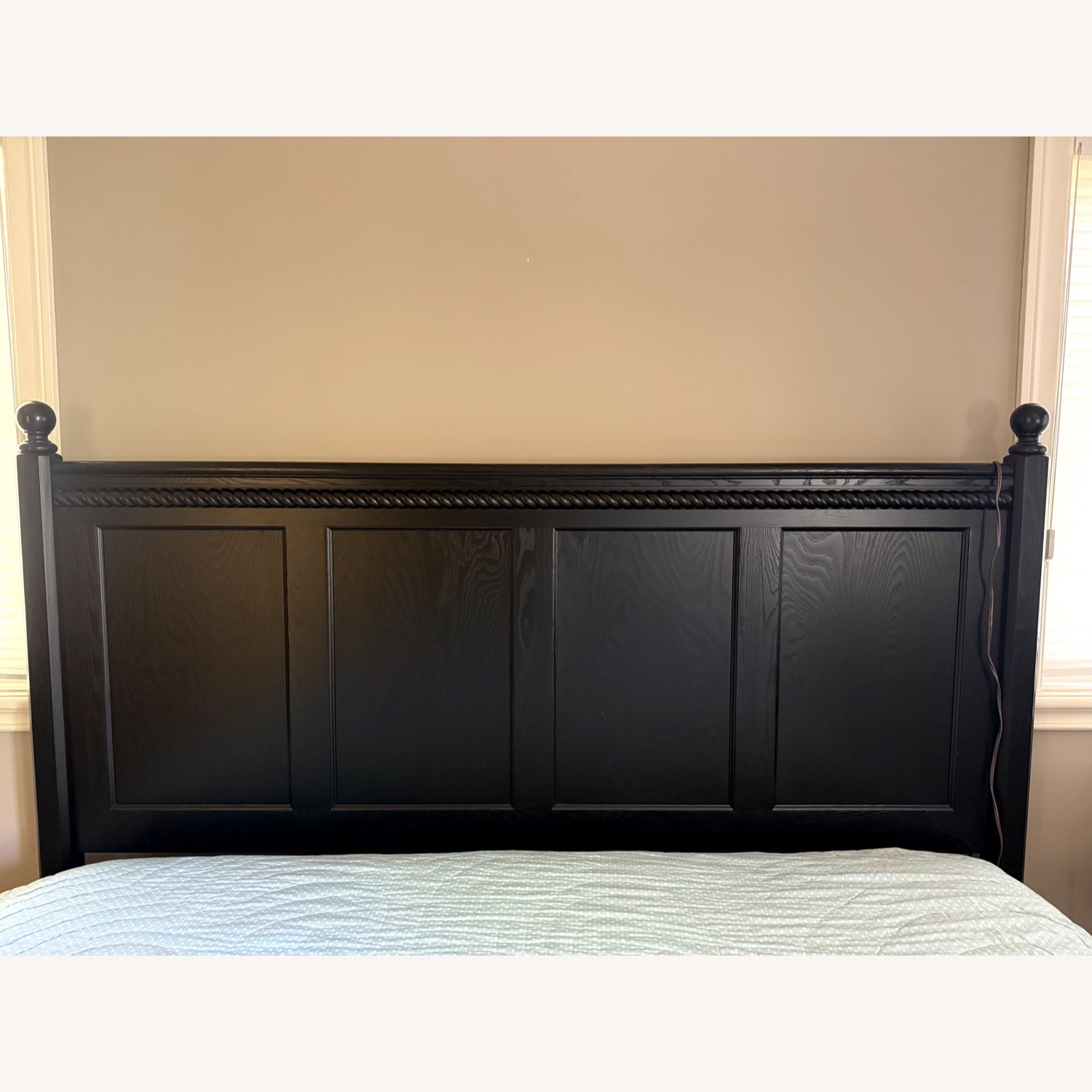 Restoration Hardware Blaine Black King Sized Bedframe - image-3