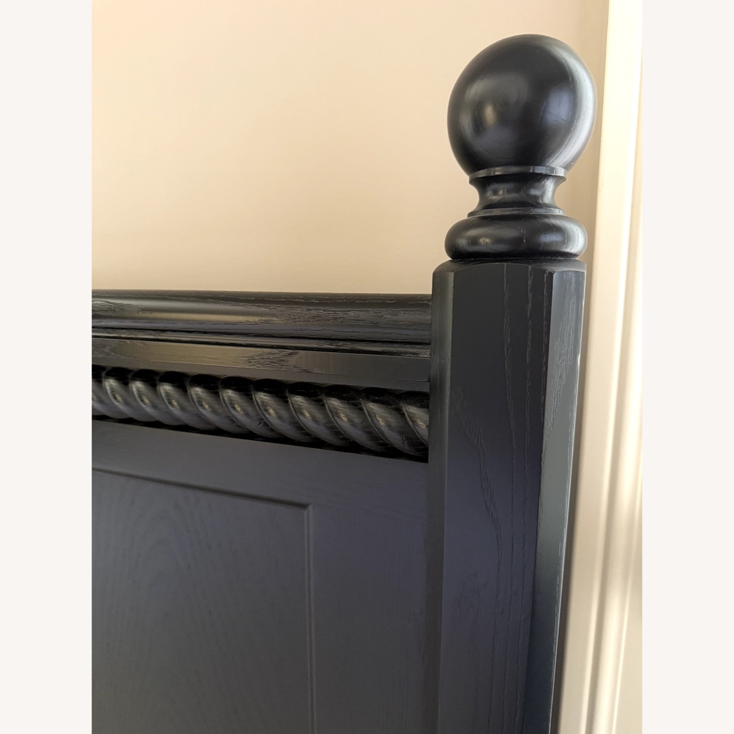 Restoration Hardware Blaine Black King Sized Bedframe - image-4