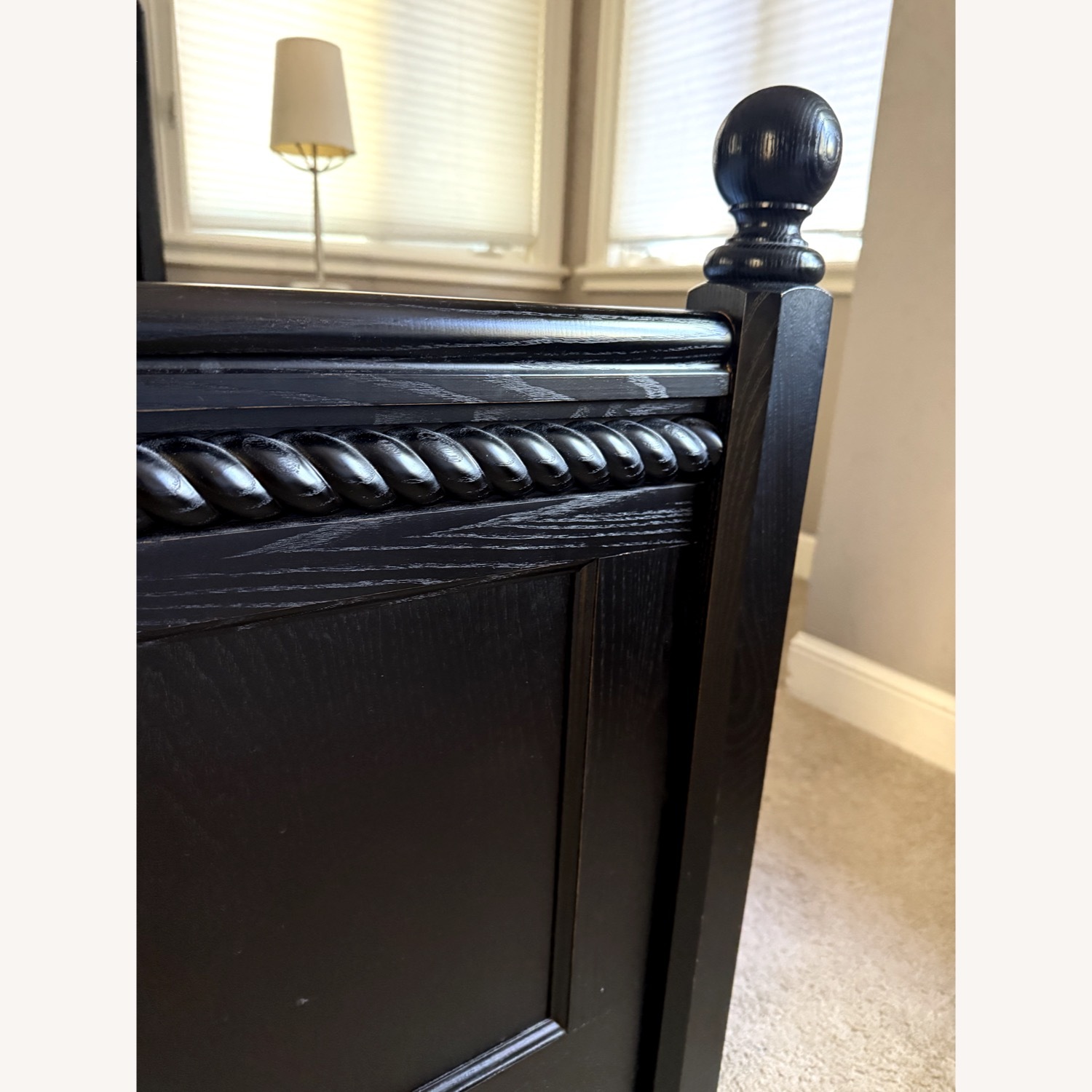 Restoration Hardware Blaine Black King Sized Bedframe - image-2