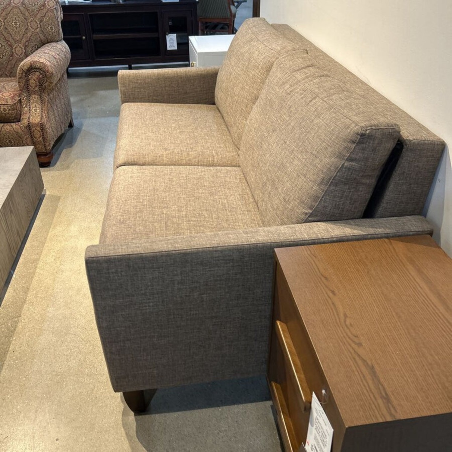 Performance Fabric Track-Arm Sleeper Loveseat - image-5