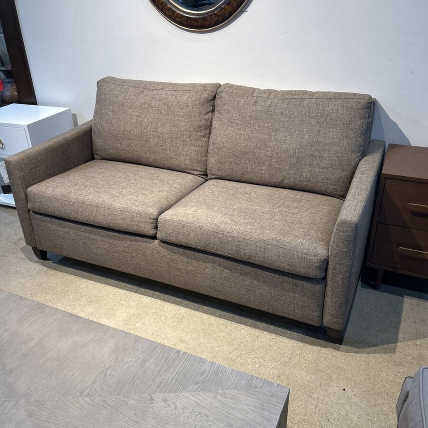 Performance Fabric Track-Arm Sleeper Loveseat - image-4