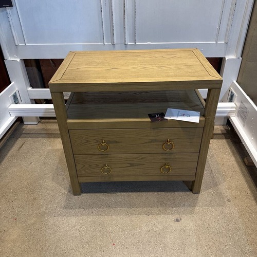 Used Celine 2-Drawer Nightstand Taupe/Gold for sale on AptDeco
