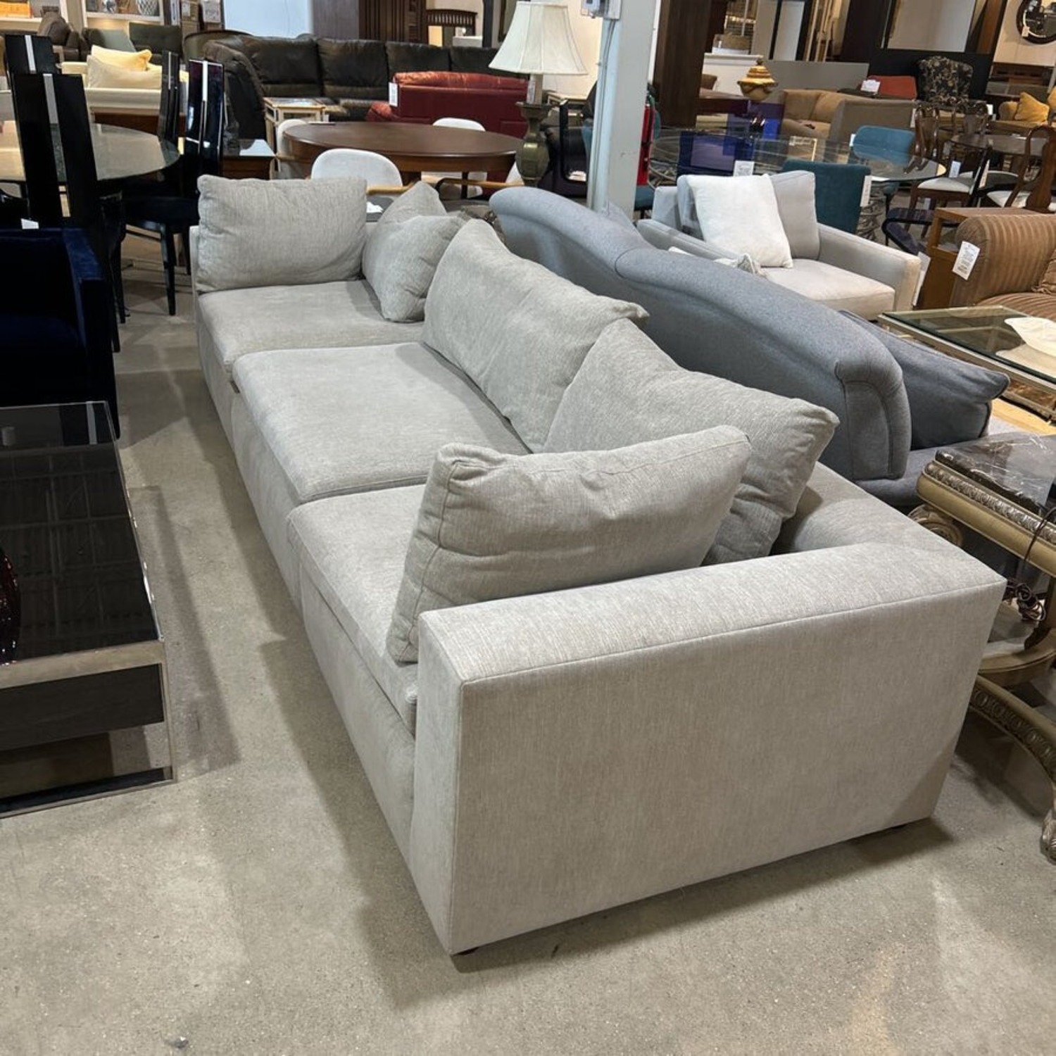 Pottery Barn Dream Chenille Grand Square Arm Sofa - image-1