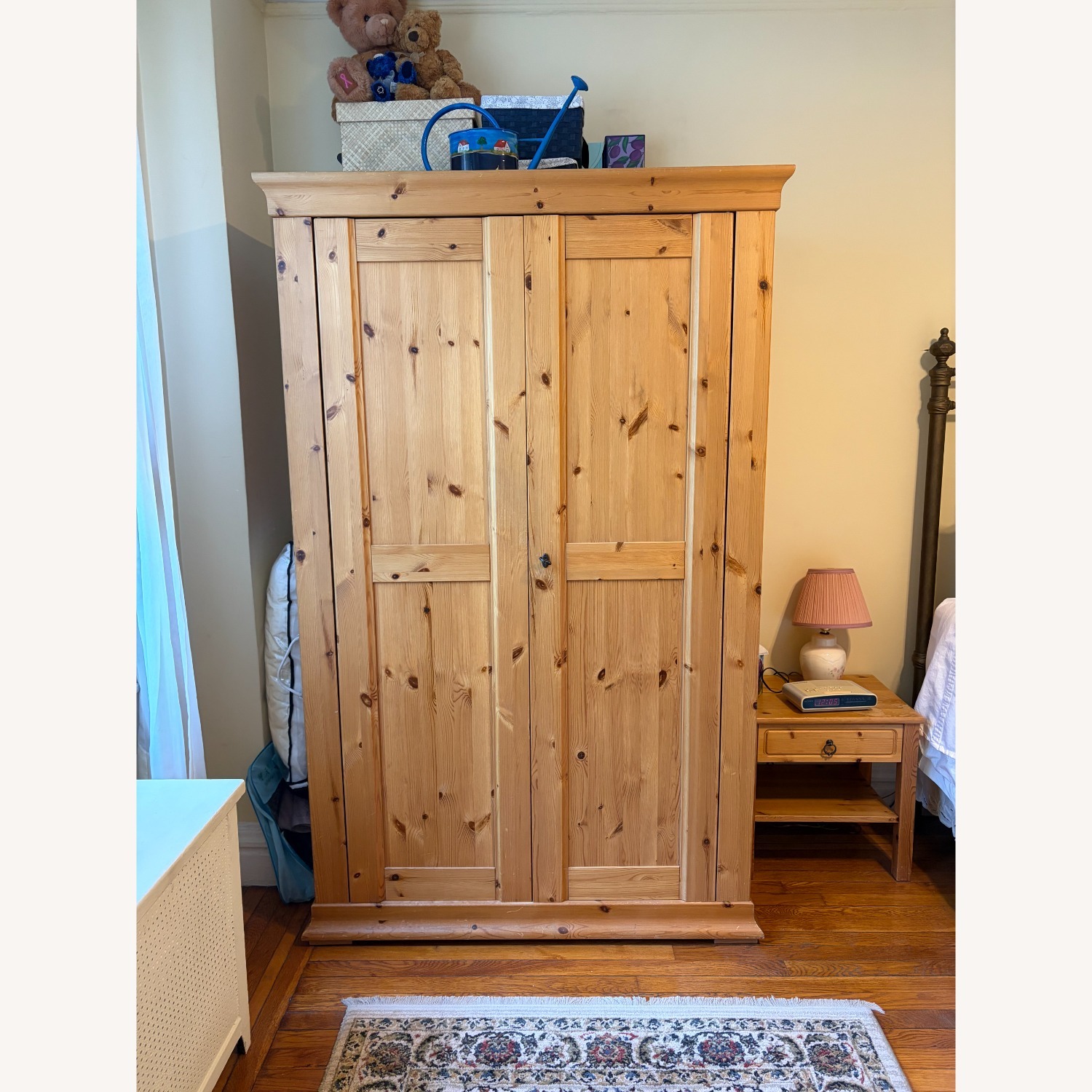 Natural Wood Armoire - image-1