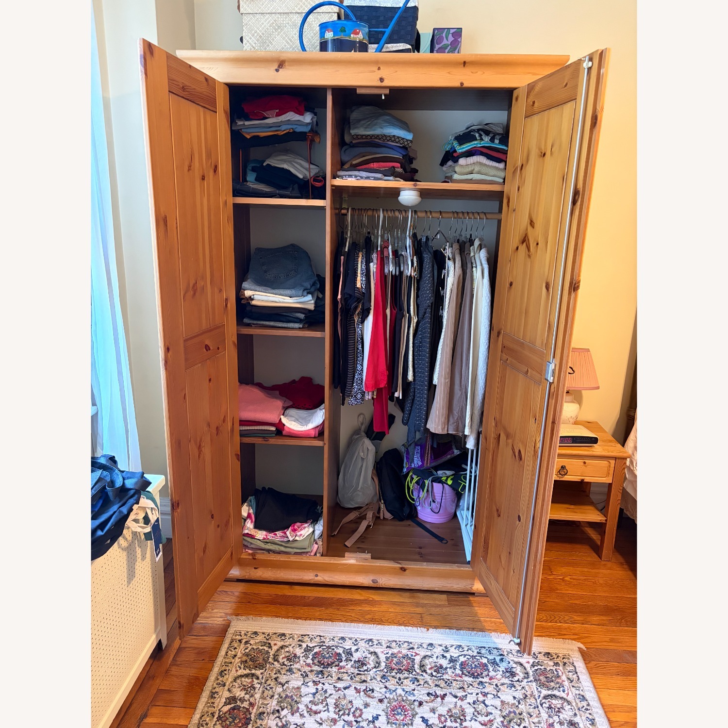 Natural Wood Armoire - image-2
