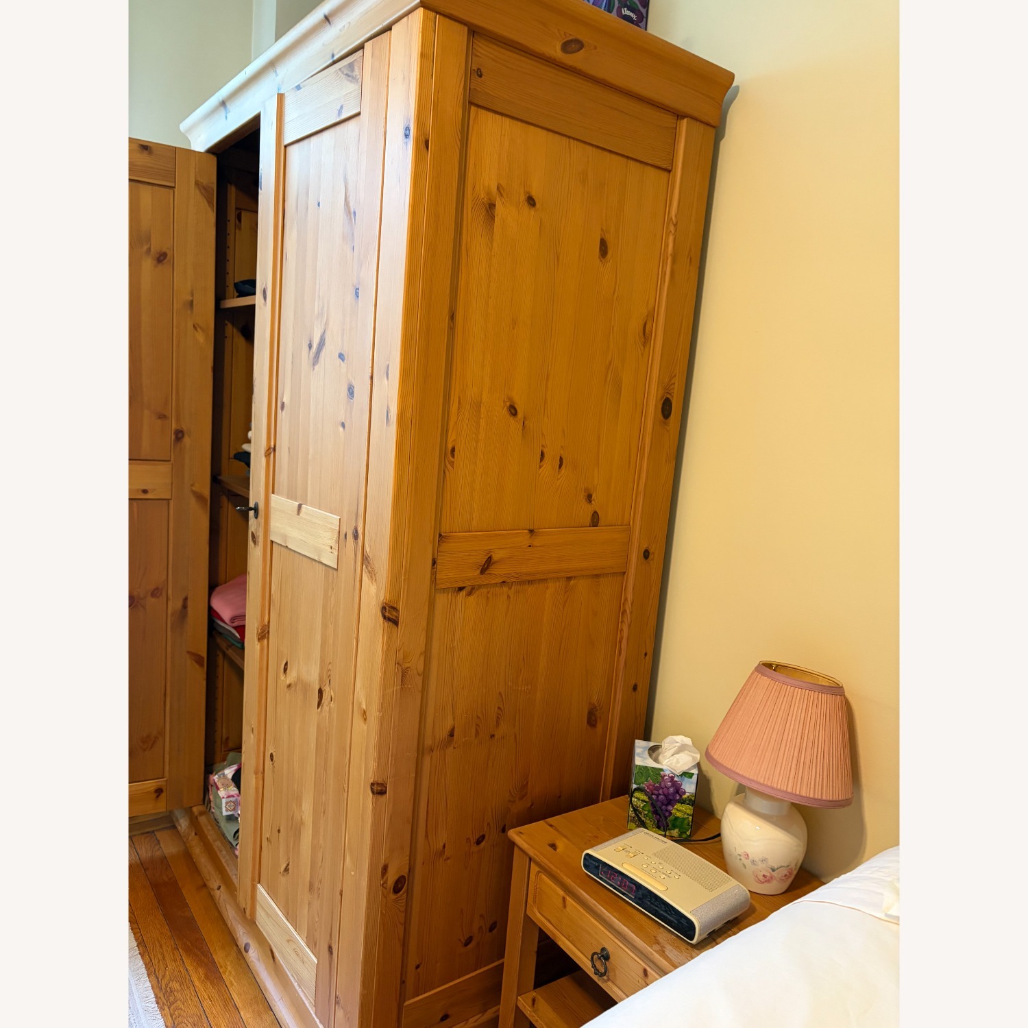 Natural Wood Armoire - image-3
