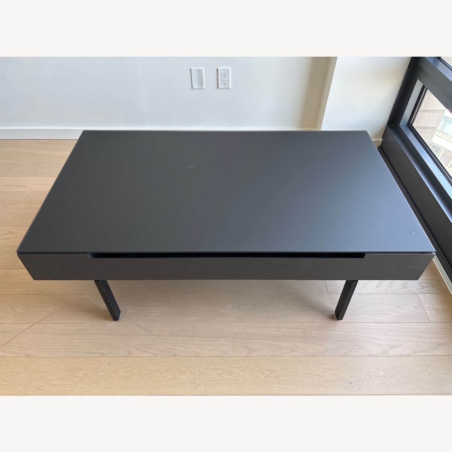 BDI Glass Lift-Top Coffee Table (Black) - image-5