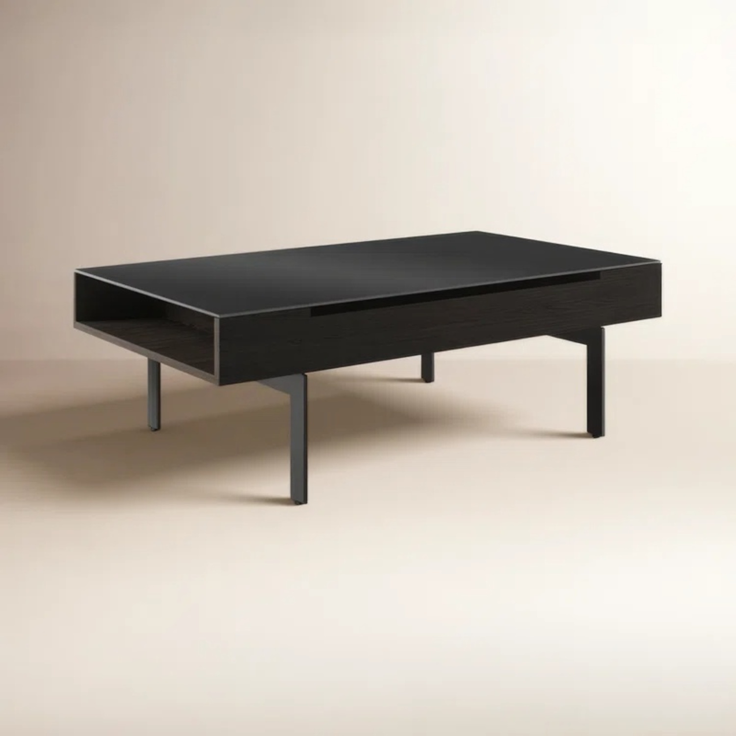 BDI Glass Lift-Top Coffee Table (Black) - image-8