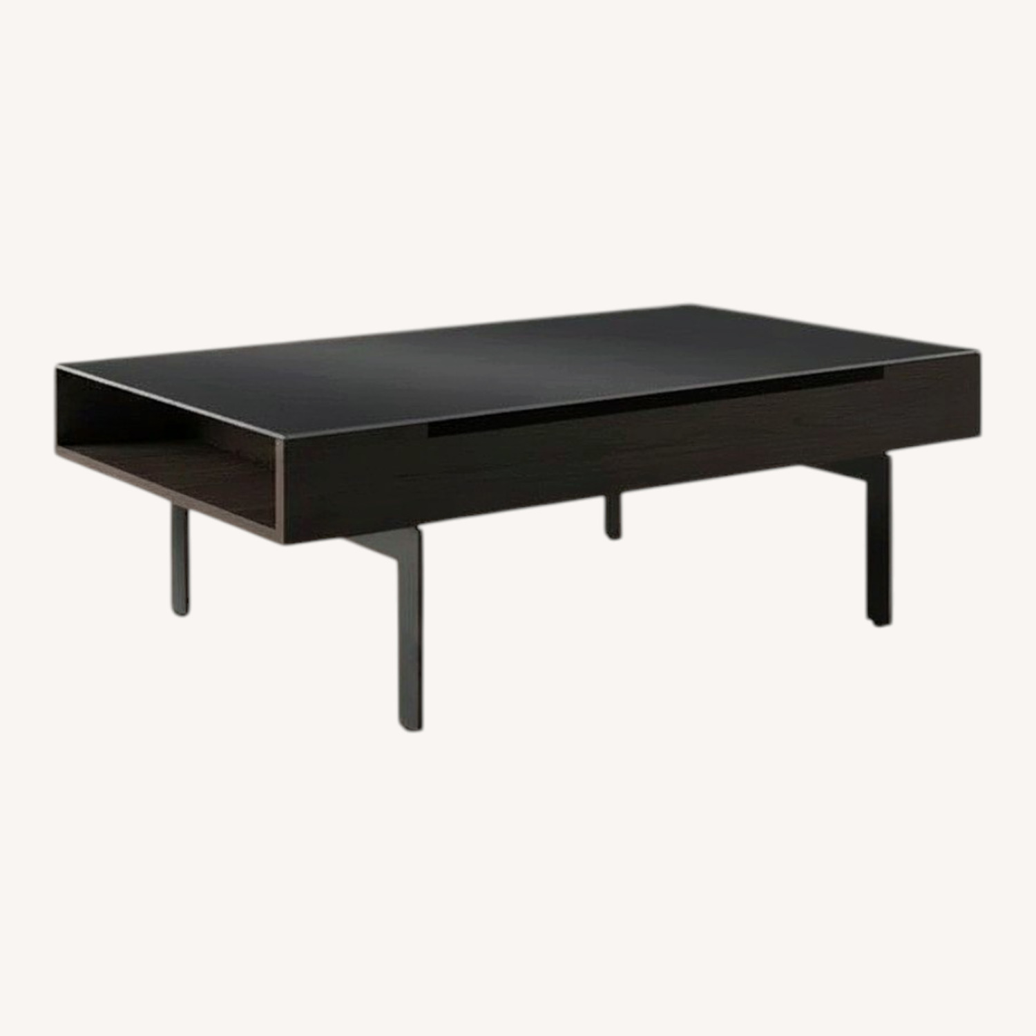 BDI Glass Lift-Top Coffee Table (Black) - image-0