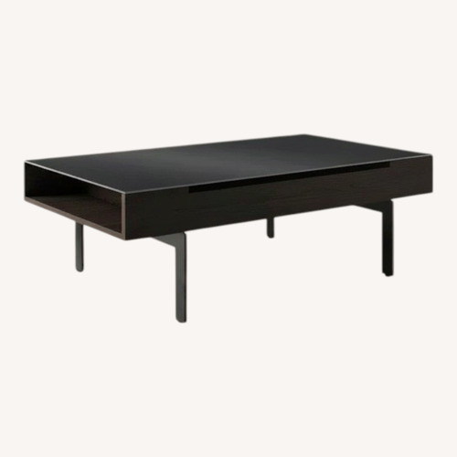 Used BDI Glass Lift-Top Coffee Table (Black) for sale on AptDeco