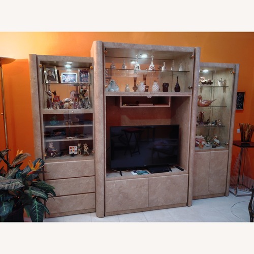 Used Custom Built Wood Wall Unit for sale on AptDeco