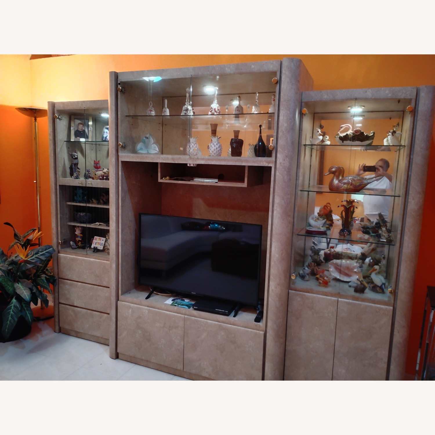 Custom Built Wood Wall Unit - image-2