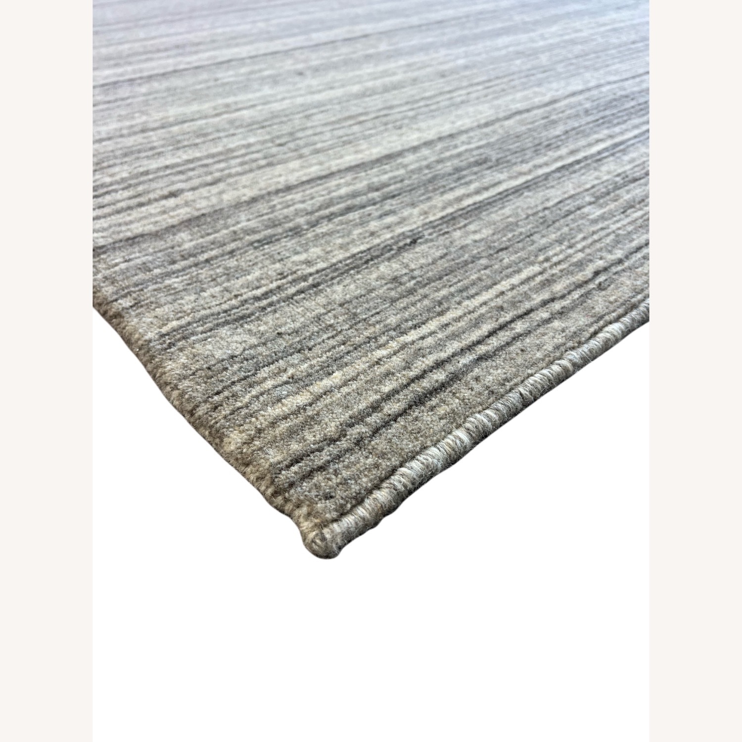 Light Gray Wool Area Rug 8' x 8' - image-4