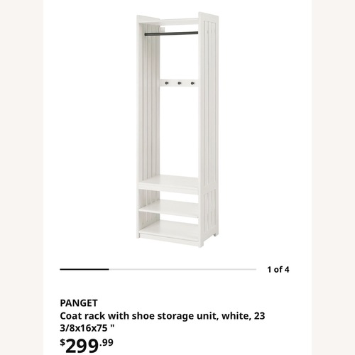 Used IKEA PANGET Coat Rack with Shoe Storage Unit for sale on AptDeco