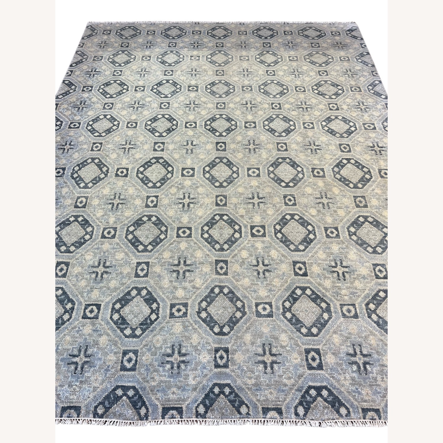 Blue Wool Area Rug 8' x 10' - image-2