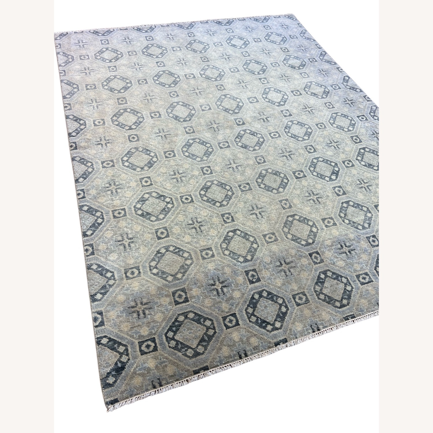 Blue Wool Area Rug 8' x 10' - image-3