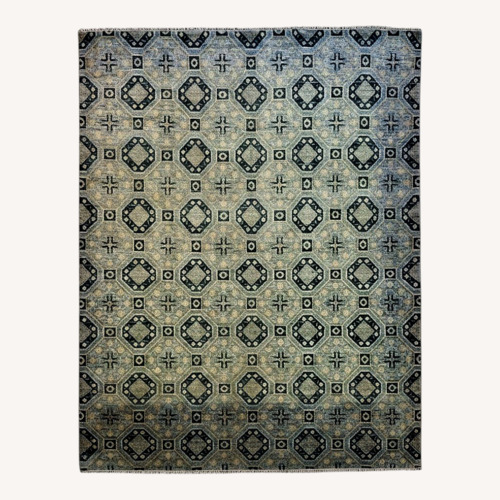 Used Blue Wool Area Rug 8' x 10' for sale on AptDeco