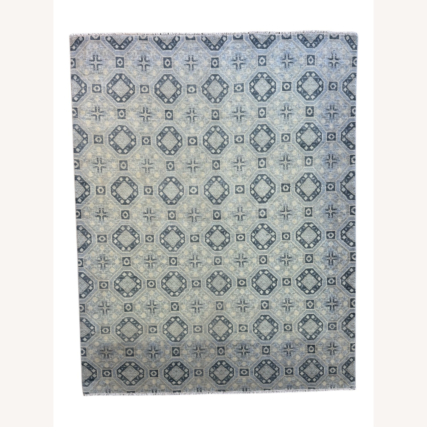 Blue Wool Area Rug 8' x 10' - image-1