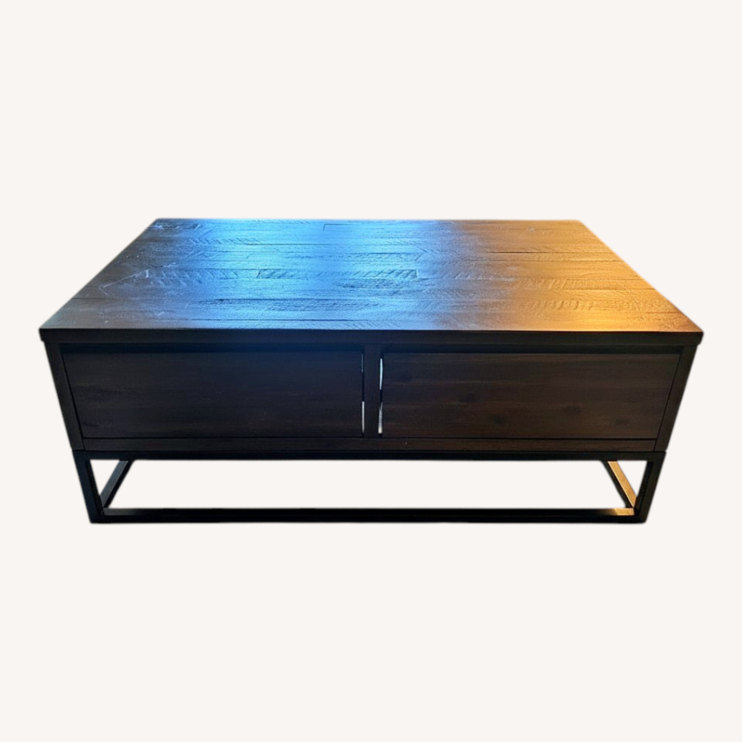 Dark Brown Wood Coffee Table - image-0
