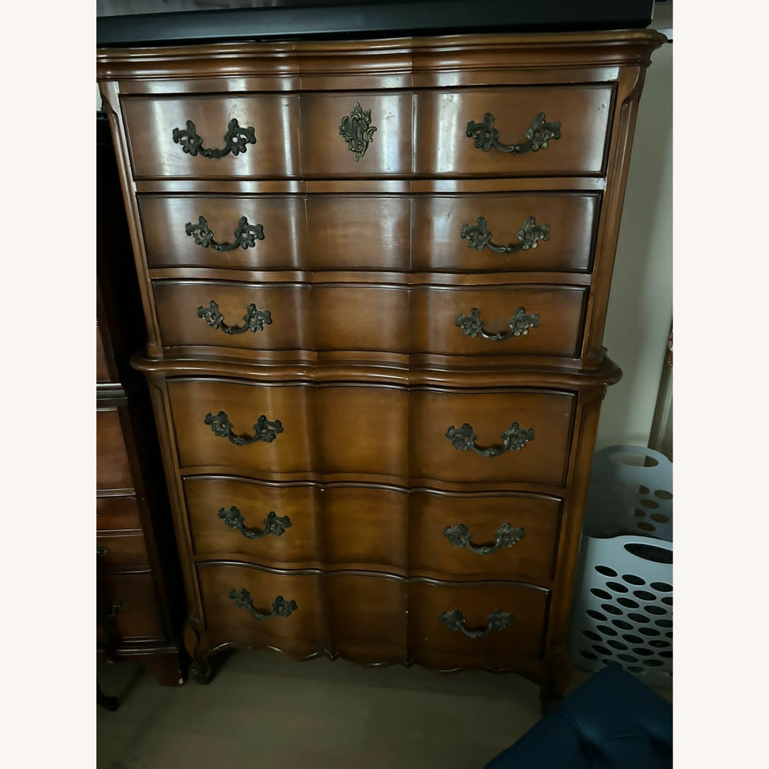 Vintage/Antique Natural Wood Chest - image-1