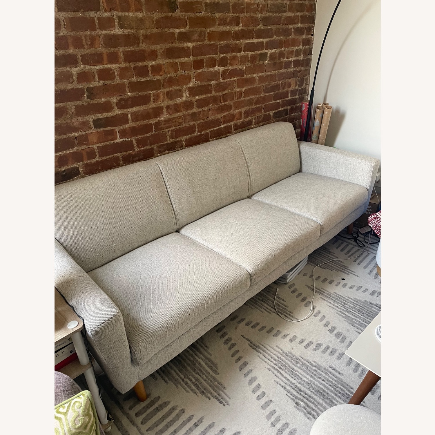 West Elm Oliver Dove Twill Sofa - image-1