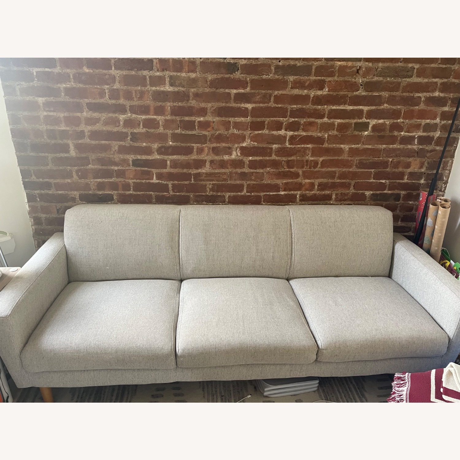 West Elm Oliver Dove Twill Sofa - image-2