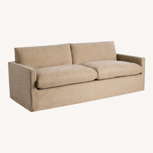 Used World Market Brynn White Fabric 3+ Seater Sofa for sale on AptDeco