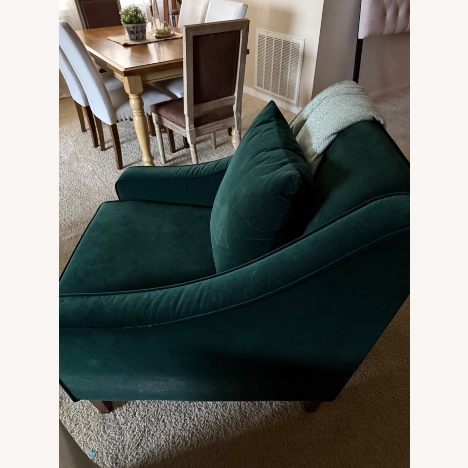 IKEA Flynshult Velvet Green Flynshult Chair - image-4