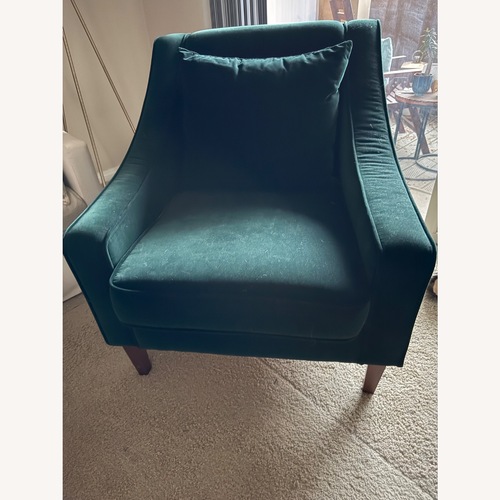 Used IKEA Flynshult Velvet Green Flynshult Chair for sale on AptDeco
