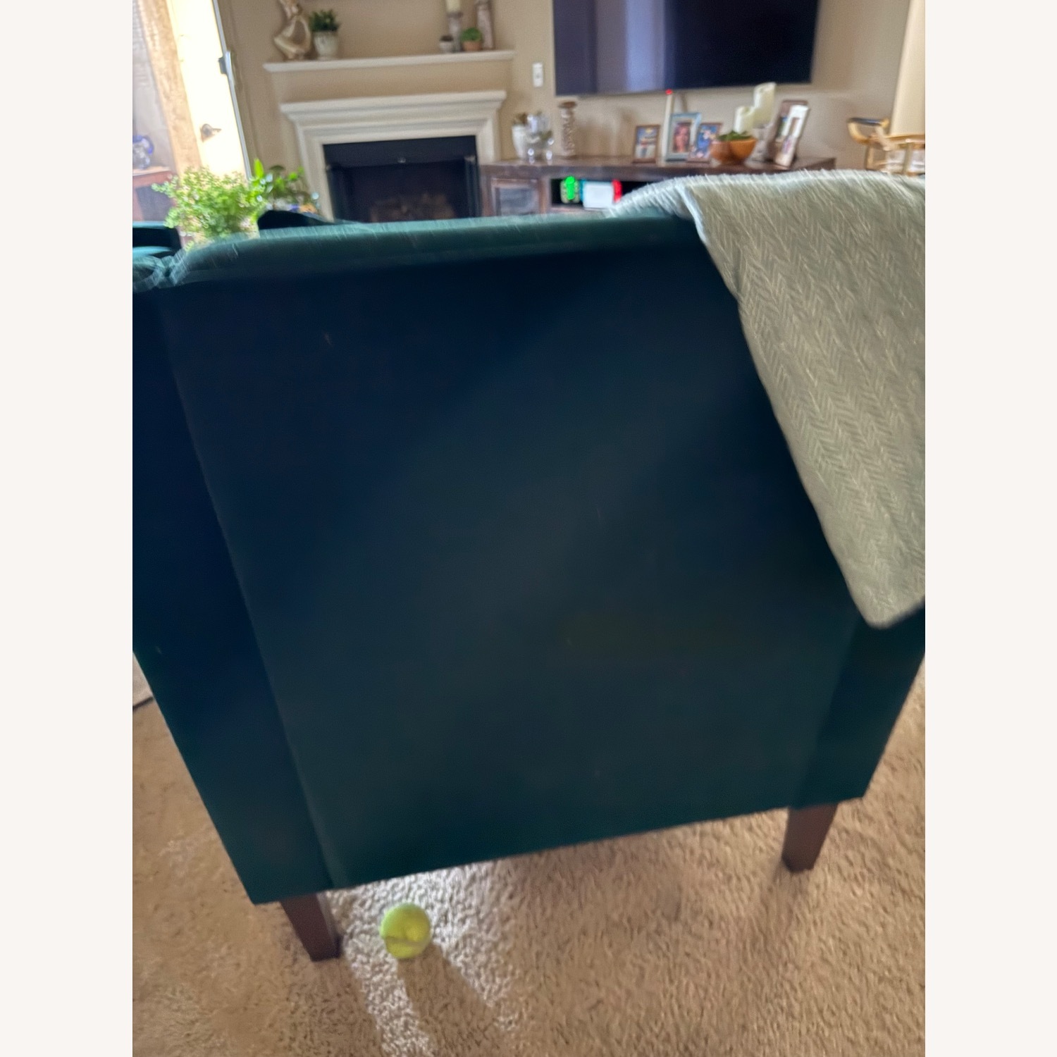 IKEA Flynshult Velvet Green Flynshult Chair - image-3