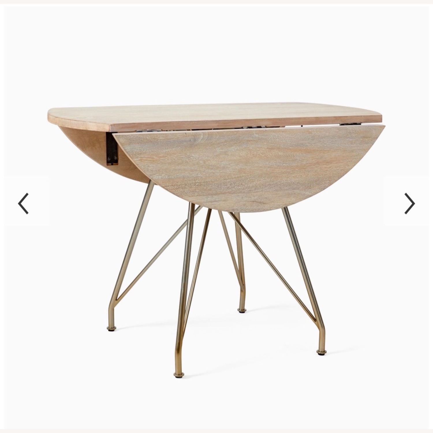 West Elm Natural Jules Drop Leaf Extendable Dining Table - image-1