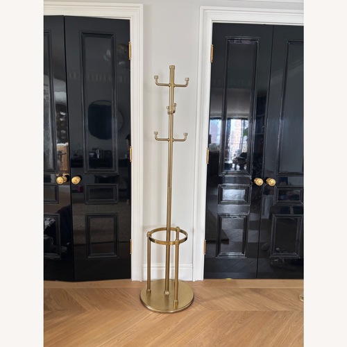Used Pottery Barn Everson Brass Coat Rack for sale on AptDeco