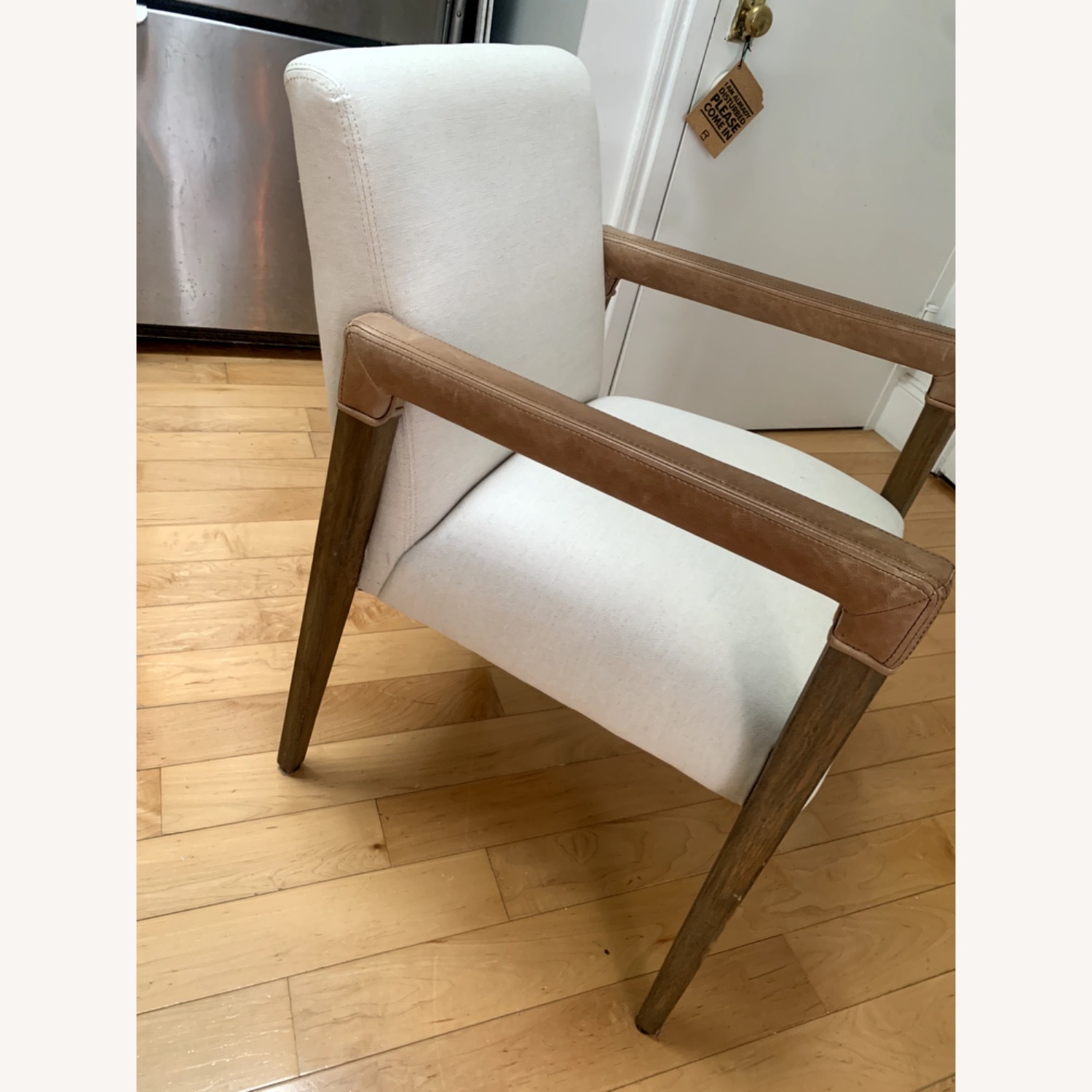 West Elm Wrapped-Arm Upholstered Dining Chair - image-5