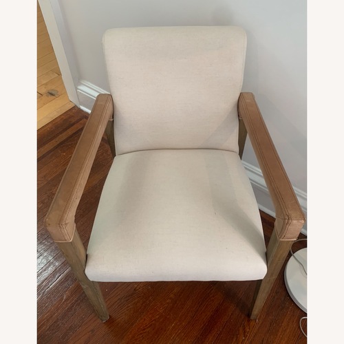 Used West Elm Wrapped-Arm Upholstered Dining Chair for sale on AptDeco