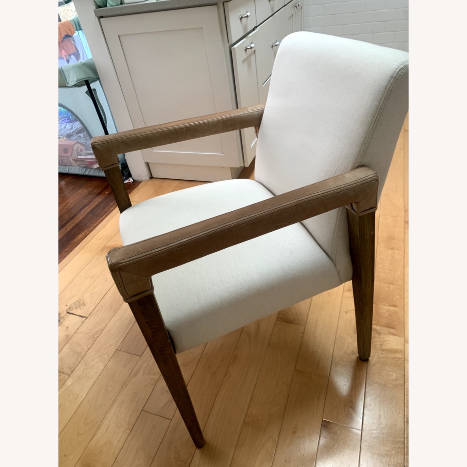West Elm Wrapped-Arm Upholstered Dining Chair - image-3