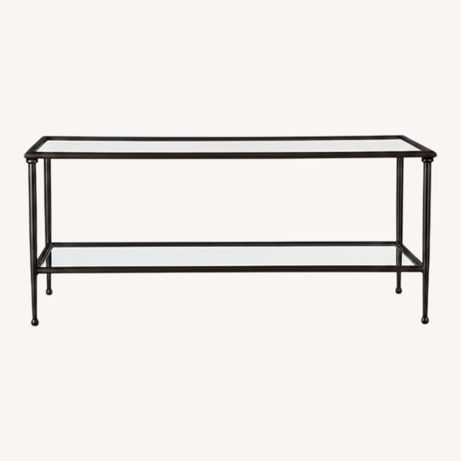 Crate & Barrel Pia Dark Brown Metal Coffee Table - image-0