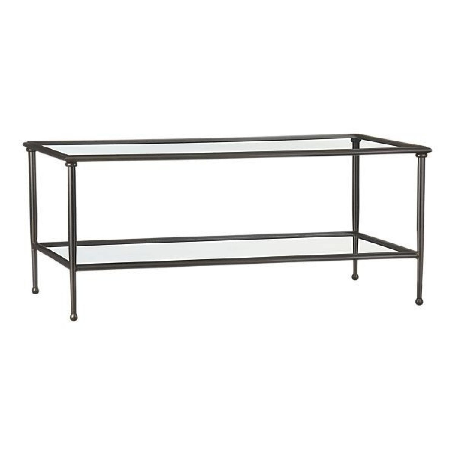 Crate & Barrel Pia Dark Brown Metal Coffee Table - image-6