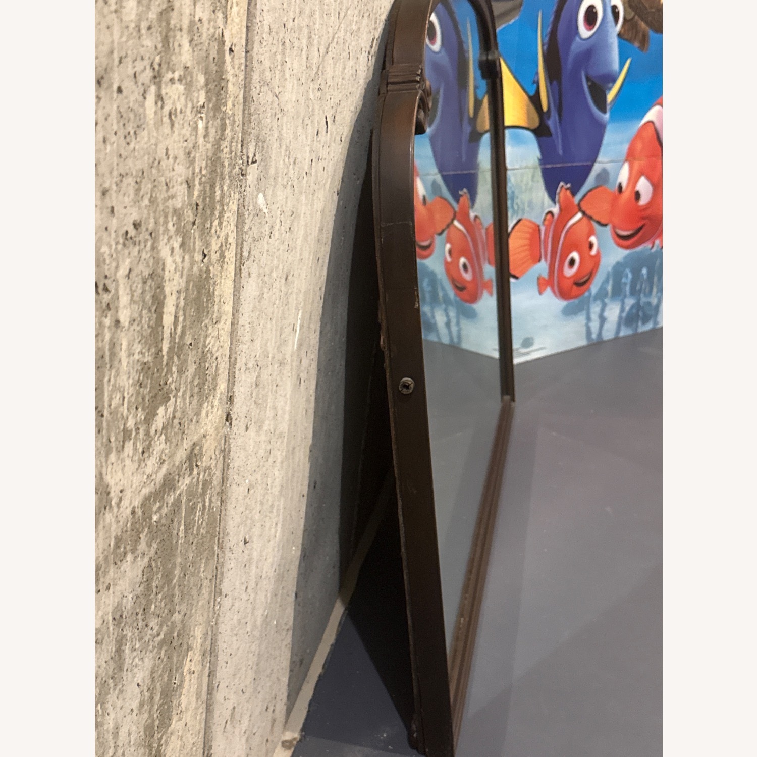 Vintage/Antique Finds Dark Brown Wood Wall Mirror - image-2