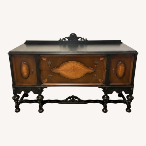 Used Vintage/Antique Finds Dark Brown Wood Sideboard for sale on AptDeco