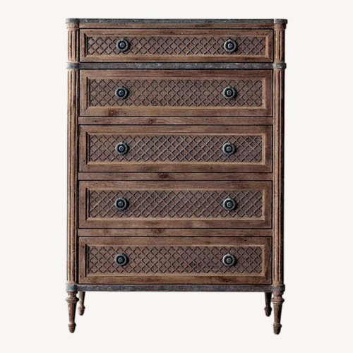 Used Restoration Hardware Louis XVI Treillage 5-Drawer Dresser for sale on AptDeco