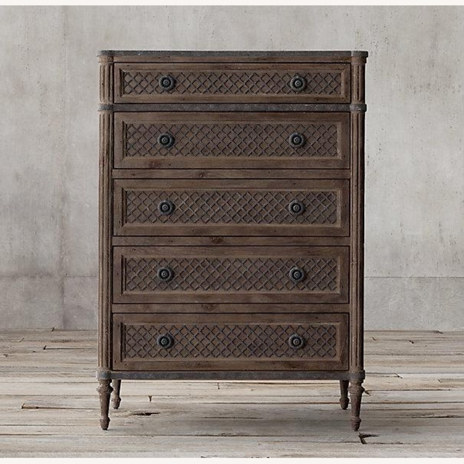 Restoration Hardware Louis XVI Treillage 5-Drawer Dresser - image-6