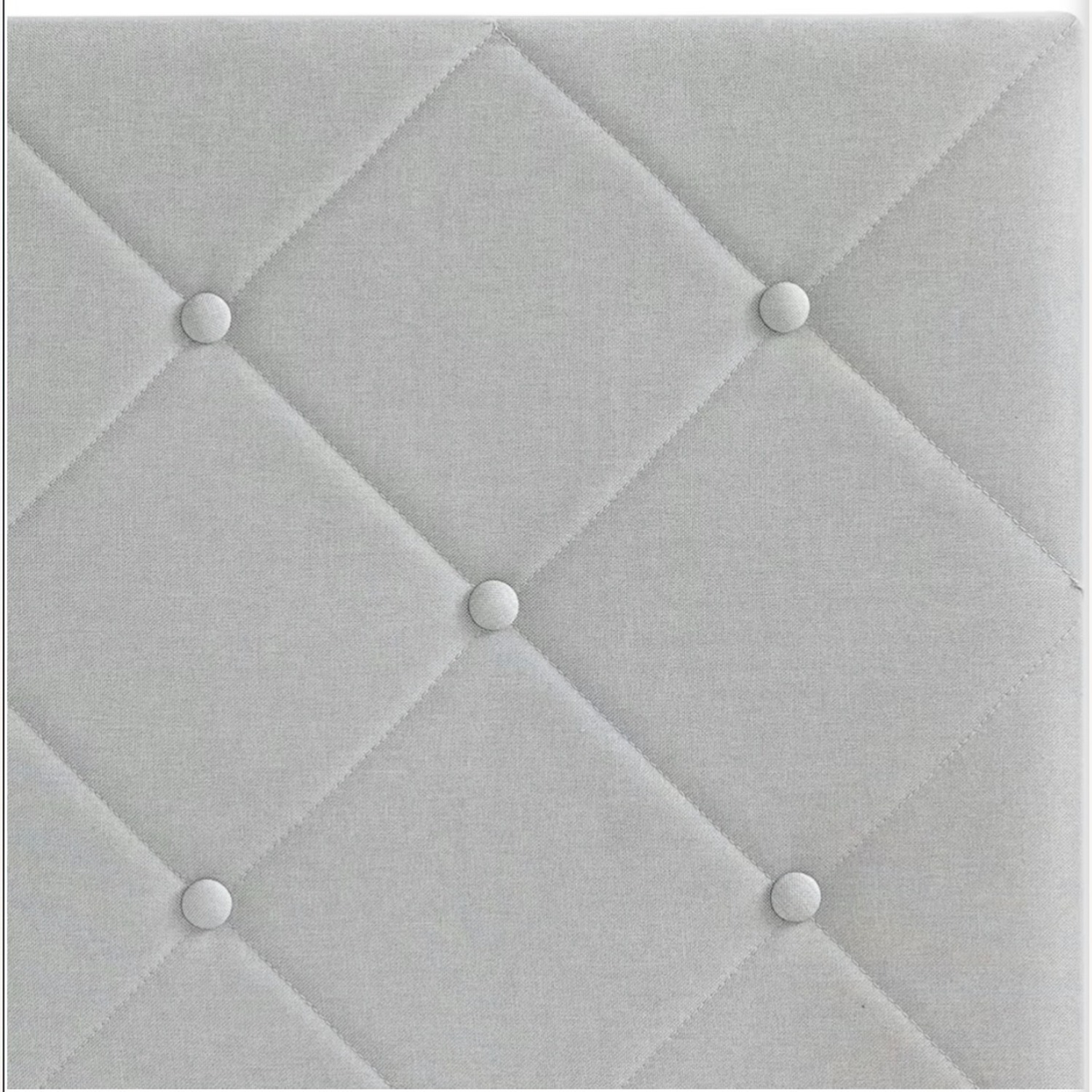 Upholstered Platform Bed -Queen - Light Gray - image-3
