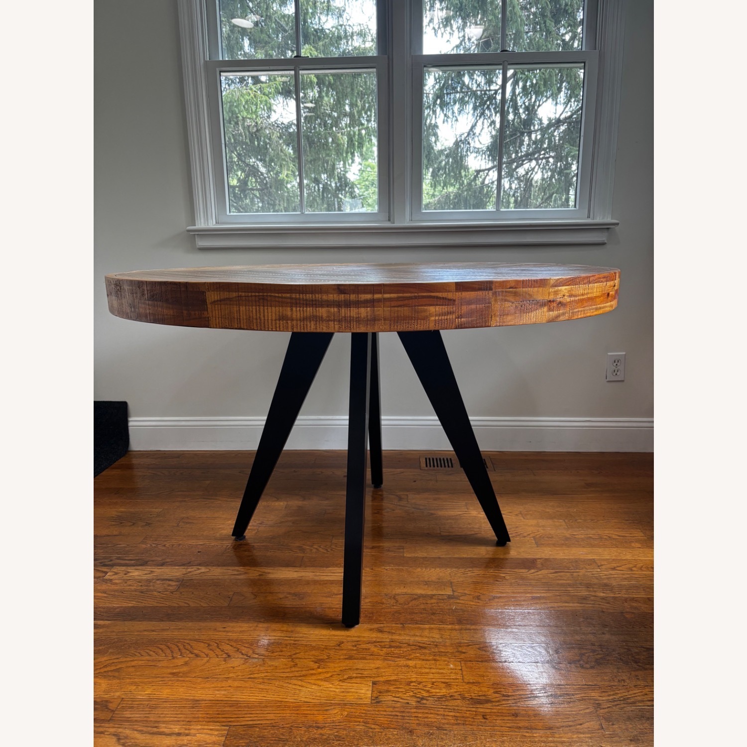Natural Wood Dining Table + 4 Chairs - image-2