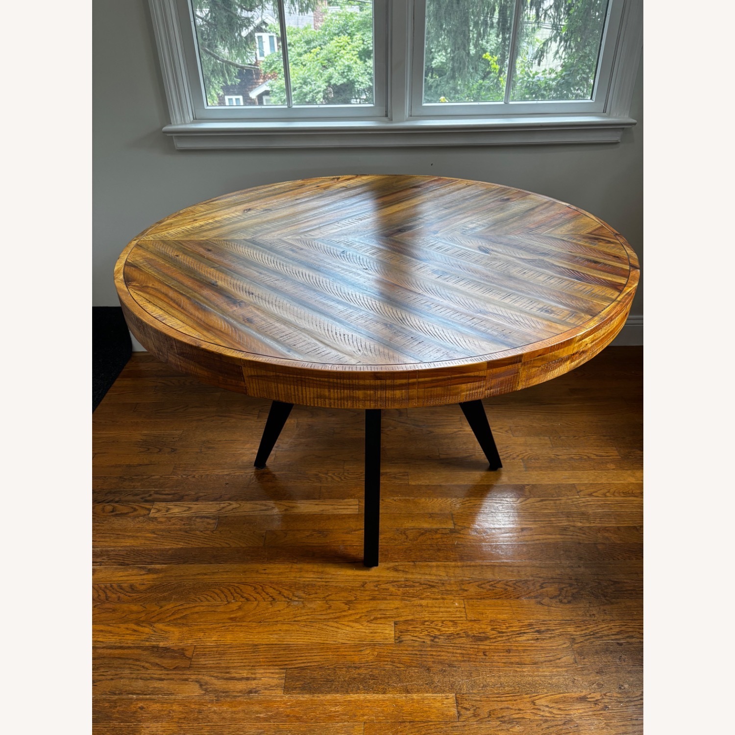 Natural Wood Dining Table + 4 Chairs - image-1