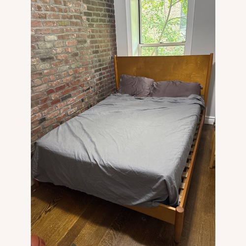 Used Crosley Furniture Landon Light Brown Queen Bed for sale on AptDeco
