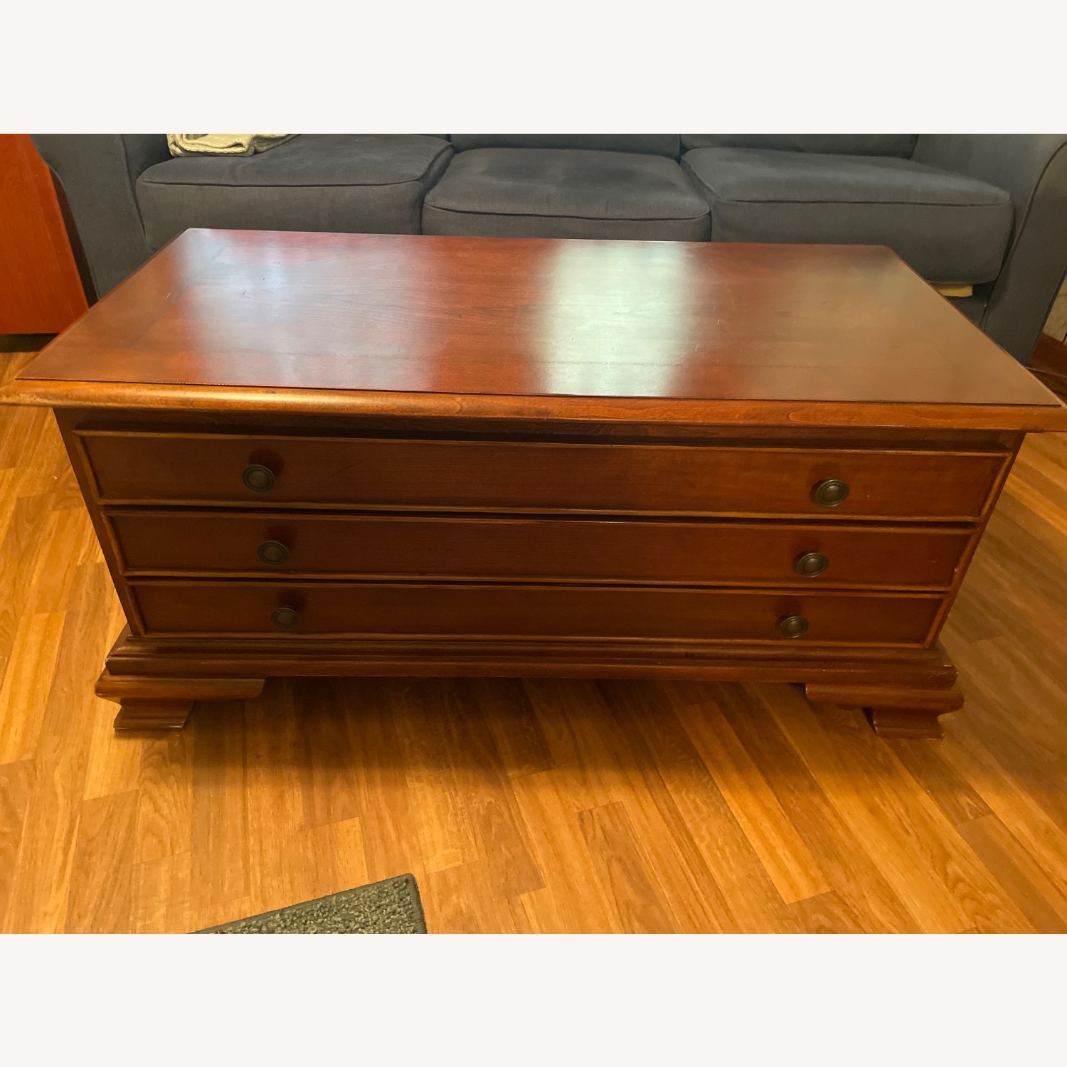 Vintage/Antique Finds Dark Brown Wood Chest - image-1