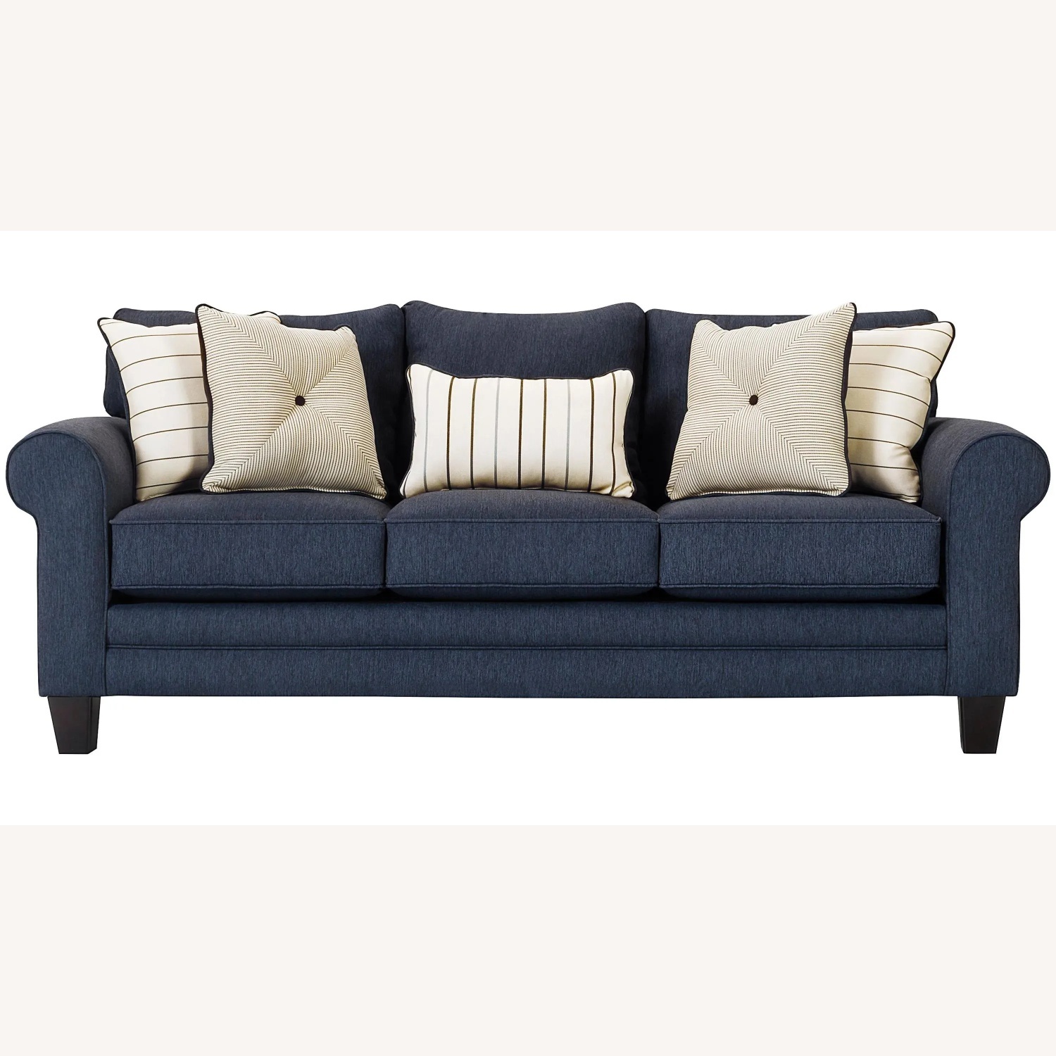 Raymour & Flanigan McKinley Blue Fabric 3+ Seater Sofa - image-4